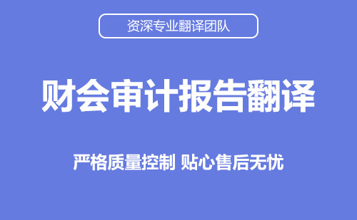 財會審計報告翻譯-財務審計報表翻譯